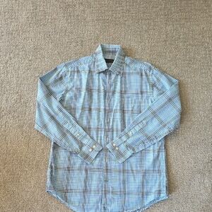 Classic Blue Checkered Men's Shirt